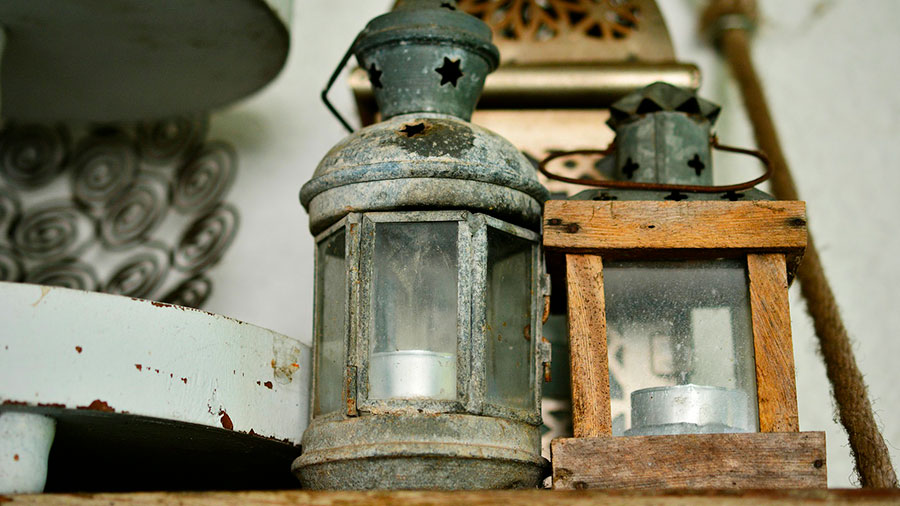 старые фонари из кладовки