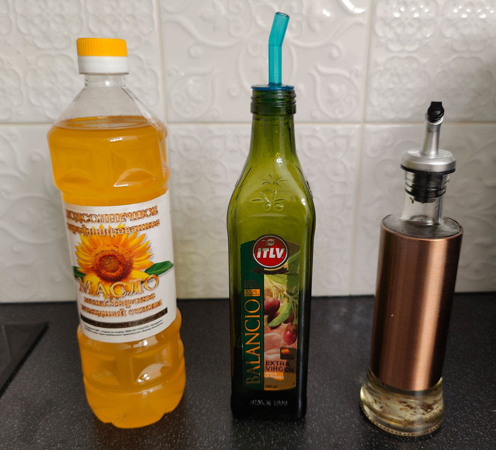 оливковое и подсолнечное масло